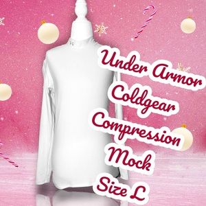 Under Armour Women's ColdGear Authentics Compression Mock in White Size L